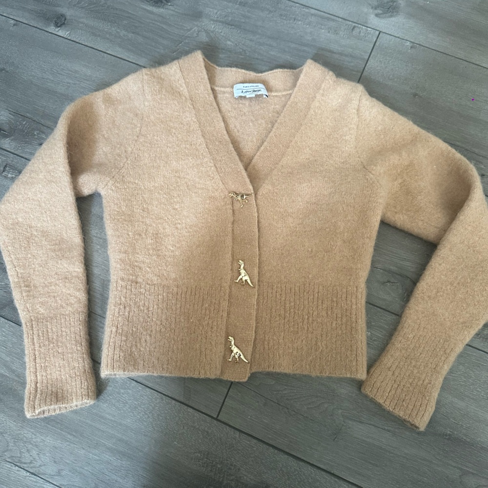 & Other Stories Camel Button-Up Cardigan